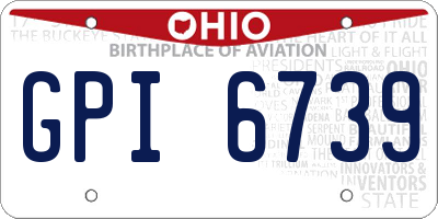 OH license plate GPI6739