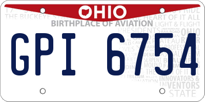 OH license plate GPI6754