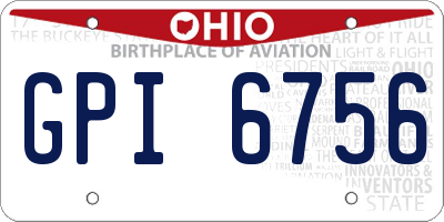 OH license plate GPI6756
