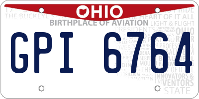 OH license plate GPI6764