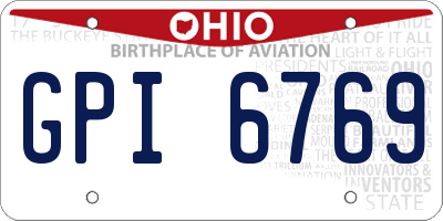 OH license plate GPI6769