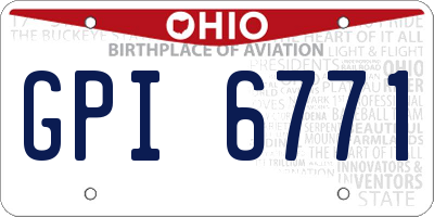 OH license plate GPI6771