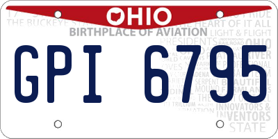 OH license plate GPI6795