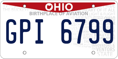 OH license plate GPI6799