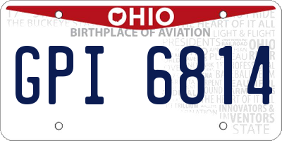 OH license plate GPI6814