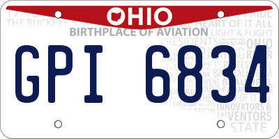 OH license plate GPI6834