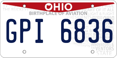 OH license plate GPI6836