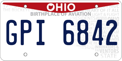 OH license plate GPI6842