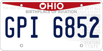 OH license plate GPI6852