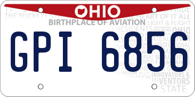 OH license plate GPI6856