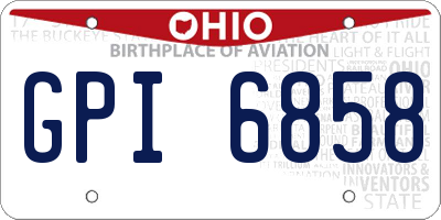 OH license plate GPI6858