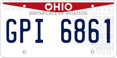 OH license plate GPI6861
