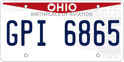 OH license plate GPI6865