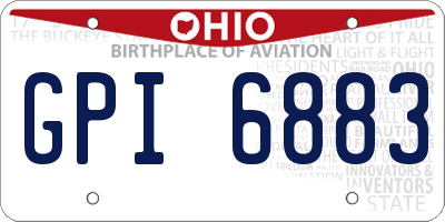 OH license plate GPI6883