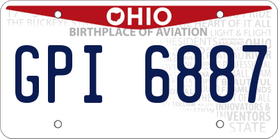 OH license plate GPI6887