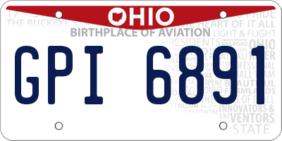 OH license plate GPI6891