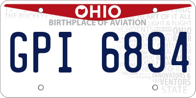 OH license plate GPI6894