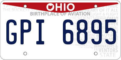 OH license plate GPI6895