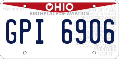 OH license plate GPI6906