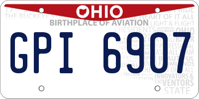 OH license plate GPI6907
