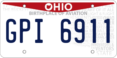 OH license plate GPI6911