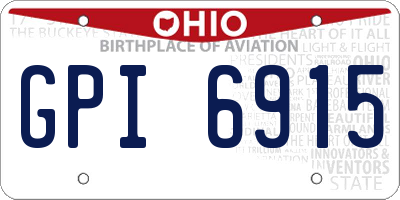 OH license plate GPI6915