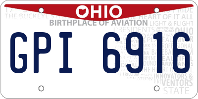 OH license plate GPI6916