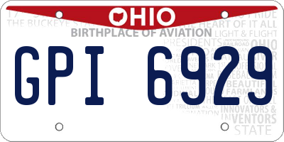 OH license plate GPI6929