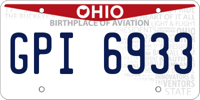 OH license plate GPI6933