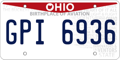 OH license plate GPI6936
