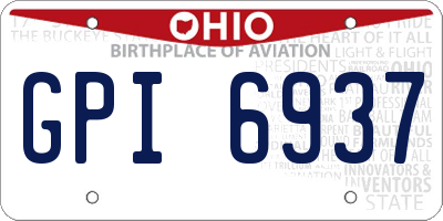 OH license plate GPI6937