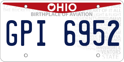 OH license plate GPI6952