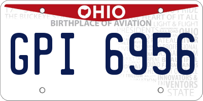 OH license plate GPI6956