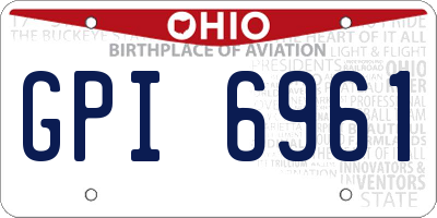 OH license plate GPI6961