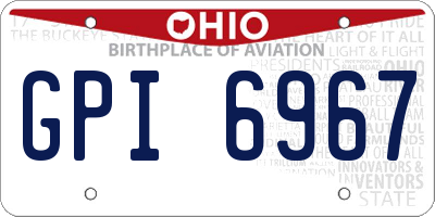 OH license plate GPI6967