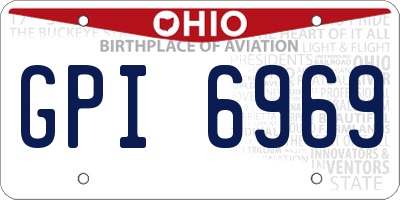 OH license plate GPI6969