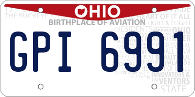OH license plate GPI6991
