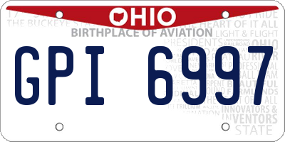 OH license plate GPI6997