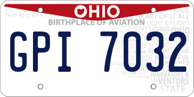 OH license plate GPI7032