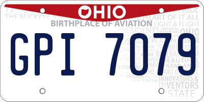 OH license plate GPI7079