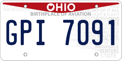 OH license plate GPI7091