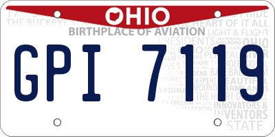 OH license plate GPI7119