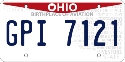 OH license plate GPI7121