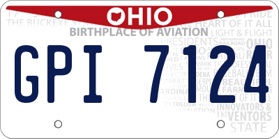 OH license plate GPI7124