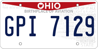 OH license plate GPI7129