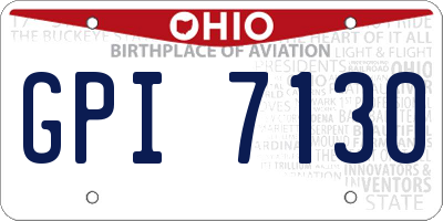 OH license plate GPI7130