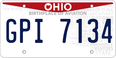 OH license plate GPI7134