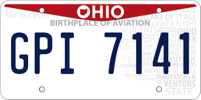 OH license plate GPI7141