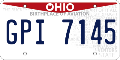 OH license plate GPI7145