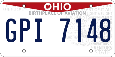 OH license plate GPI7148
